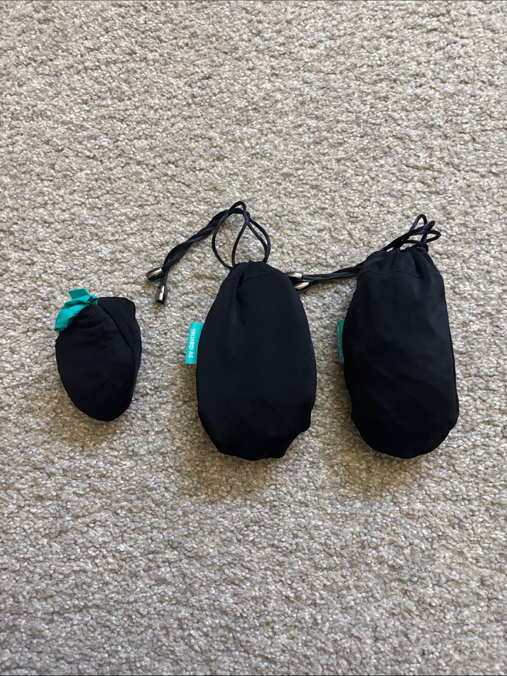 Tieks Teal Tote Set shoe bags set of 3 NEW!